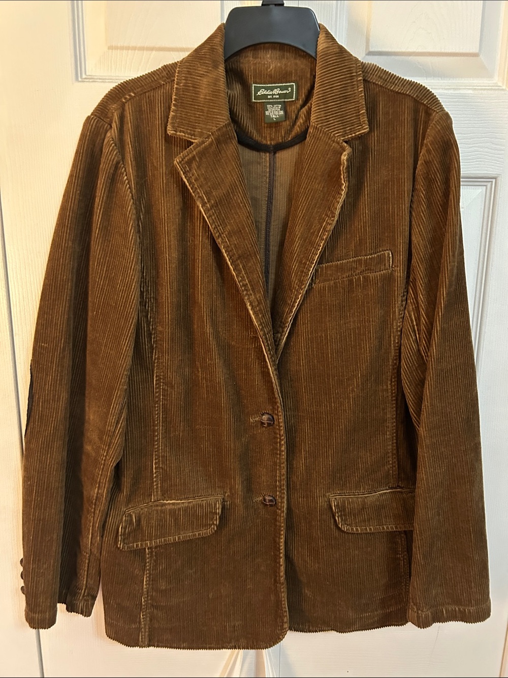 Eddie Bauer Men's-Style Brown Corduroy Blazer Jacket